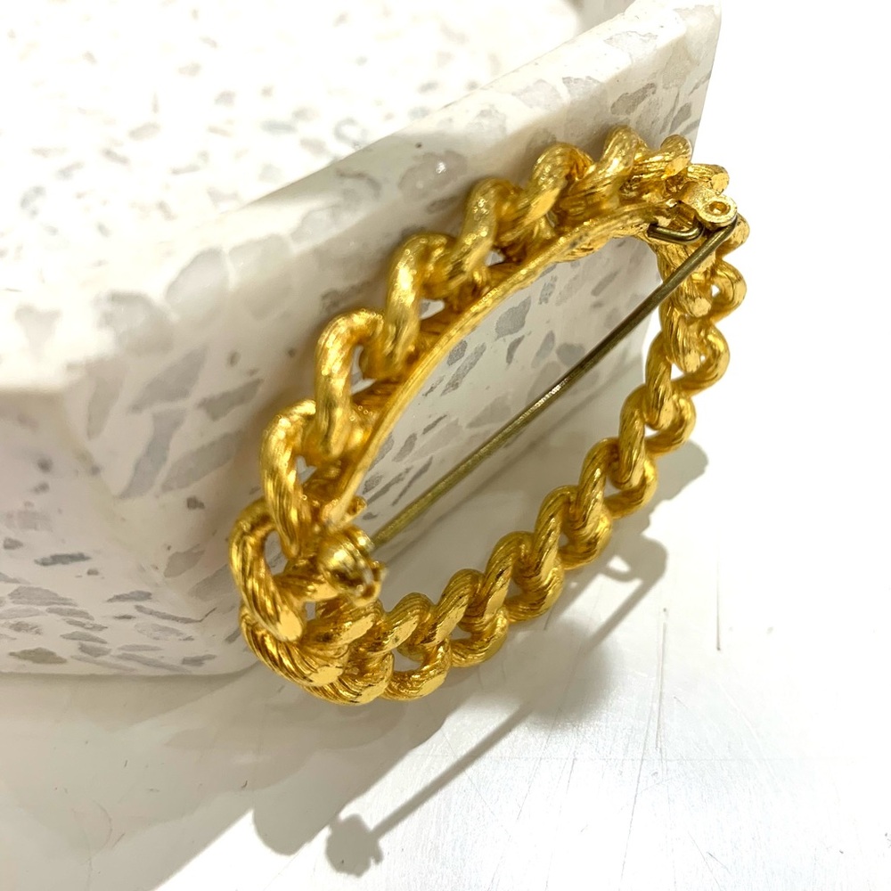 Bada$s Chic Gold Chain Brooch